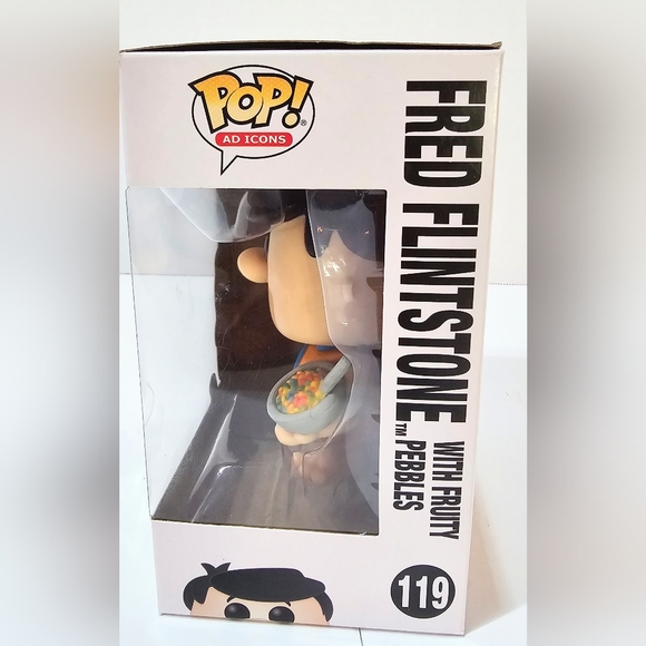 Funko POP Ad Icons Fred Flintstone with Fruity Pebbles Cereal 119 Vinyl Figure - Picture 4 of 9